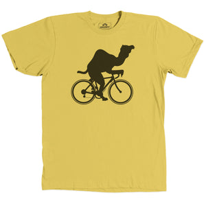 Camel on Bike Shirt Yellow