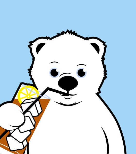 omunky Polar Refreshment Sticker - Thirsty Polar Bear – OMUNKY