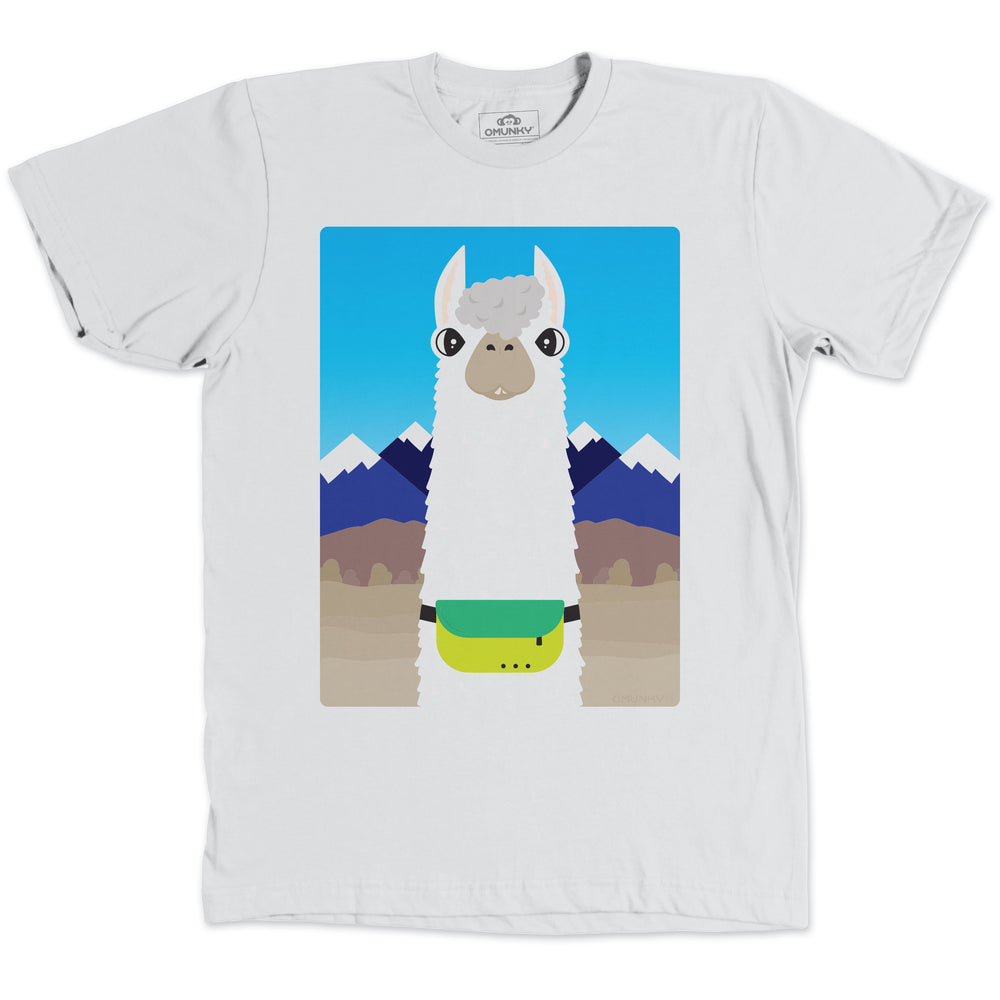 
            
                Load image into Gallery viewer, Alpaca Wearing A Fanny Pack White T Shirt
            
        