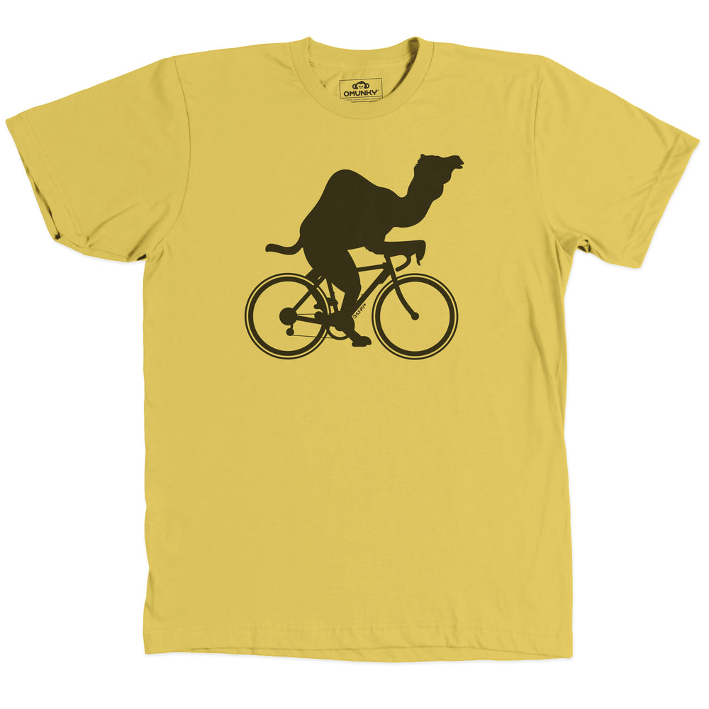 
            
                Load image into Gallery viewer, Camel on Bike Shirt Yellow
            
        
