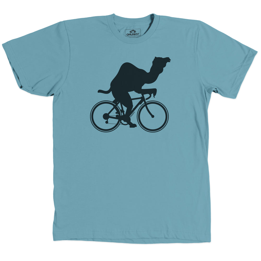 Camel on Bike Shirt Turquoise