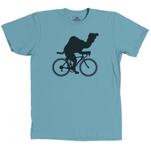 Camel on Bike Shirt Turquoise